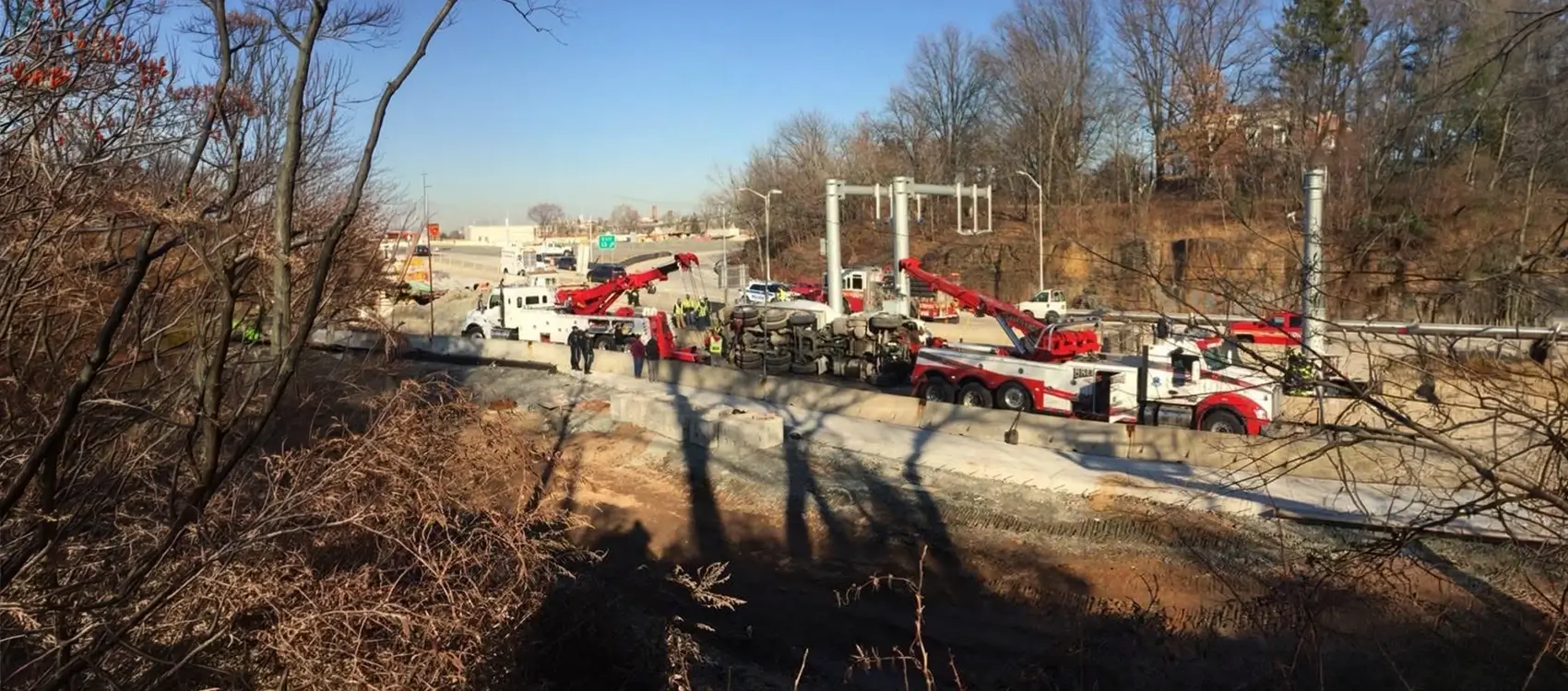 Elizabeth Truck Center wreckers righting truck